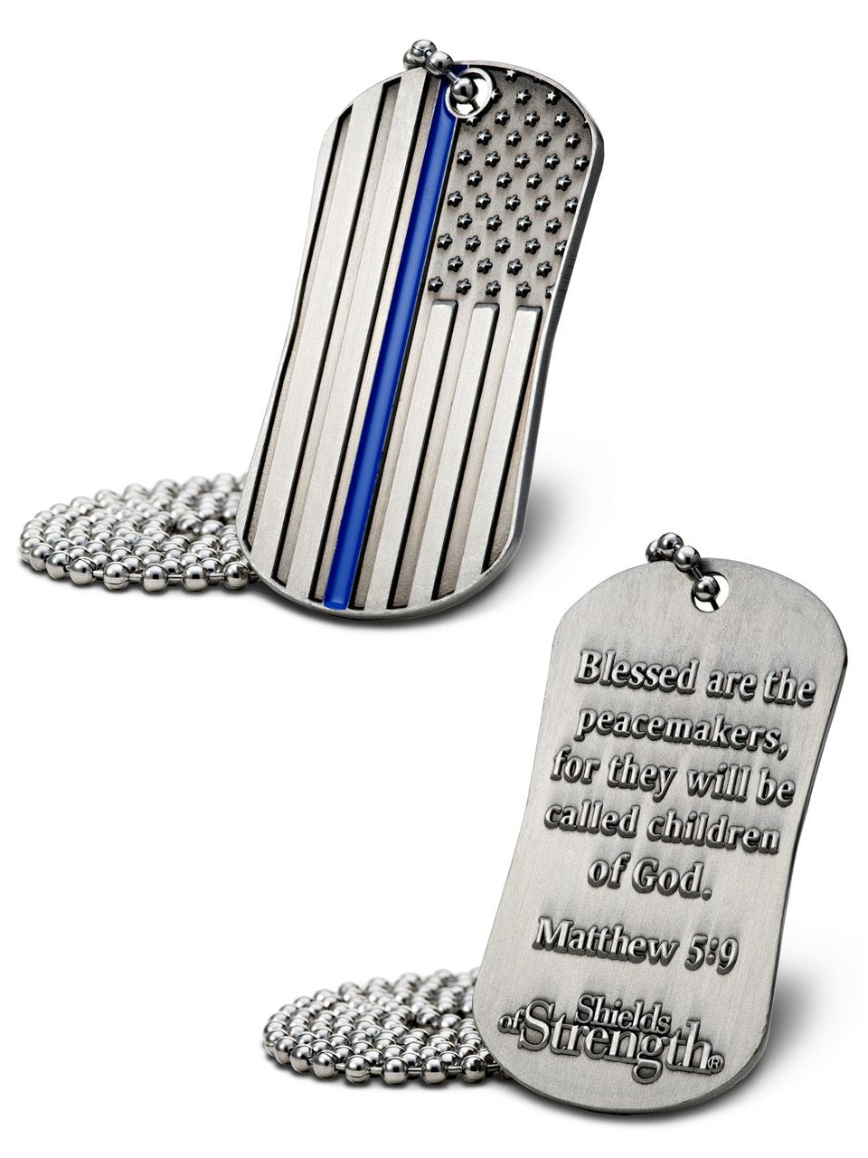 Thin Blue Line Dog Tag | Police Gift