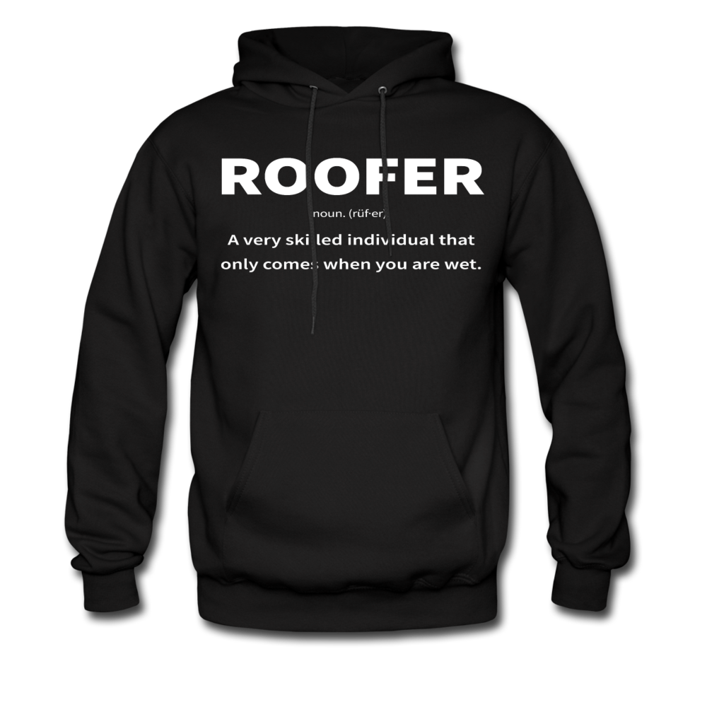 Roofer: Noun Men's Hoodie | Comes When Your Wet - black