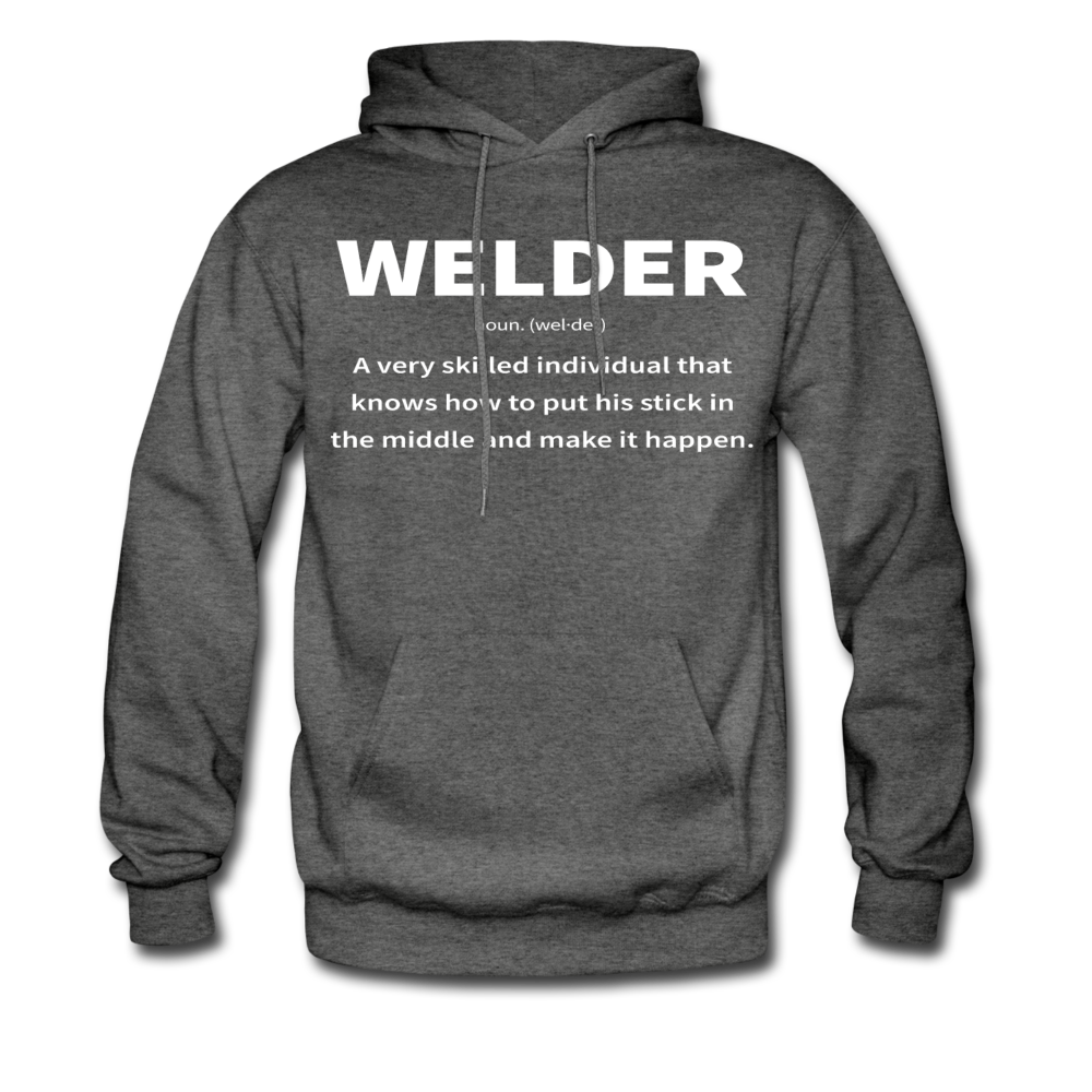 Welder: Noun Men's Hoodie | Stick In The Middle & Make It Happen - denim blue